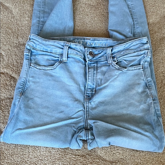 Light Blue Women's Jeans - Picture 3 of 5